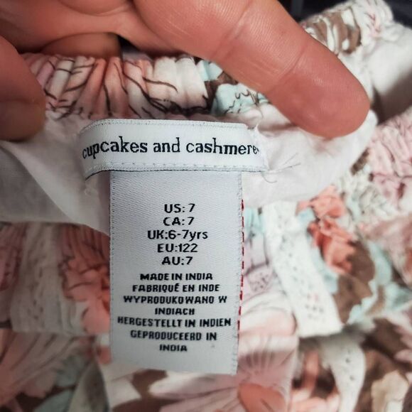 Cupcakes and Cashmere Girls Floral Dress Size 7 - Picture 4 of 5